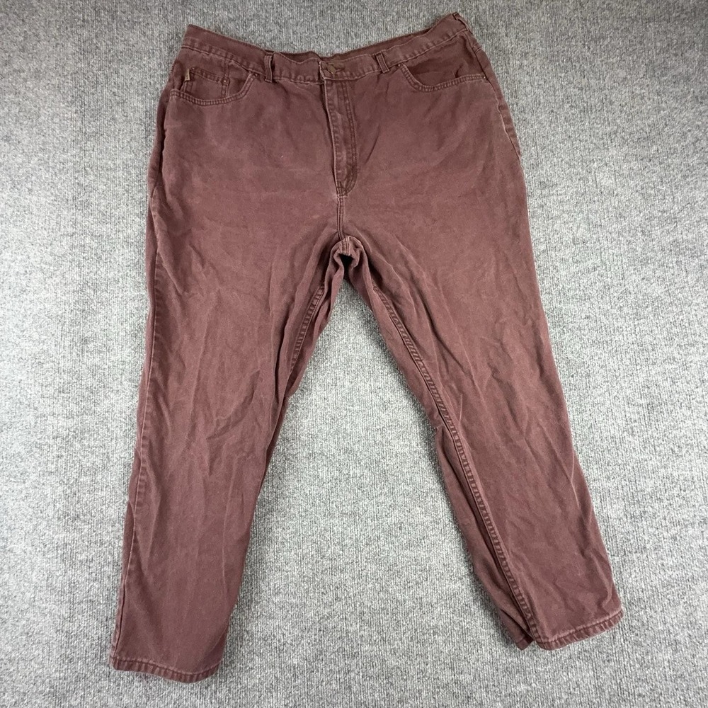 Vintage Chic Jeans Womens 24W Brown High Rise Relaxed Tapered Denim Pants